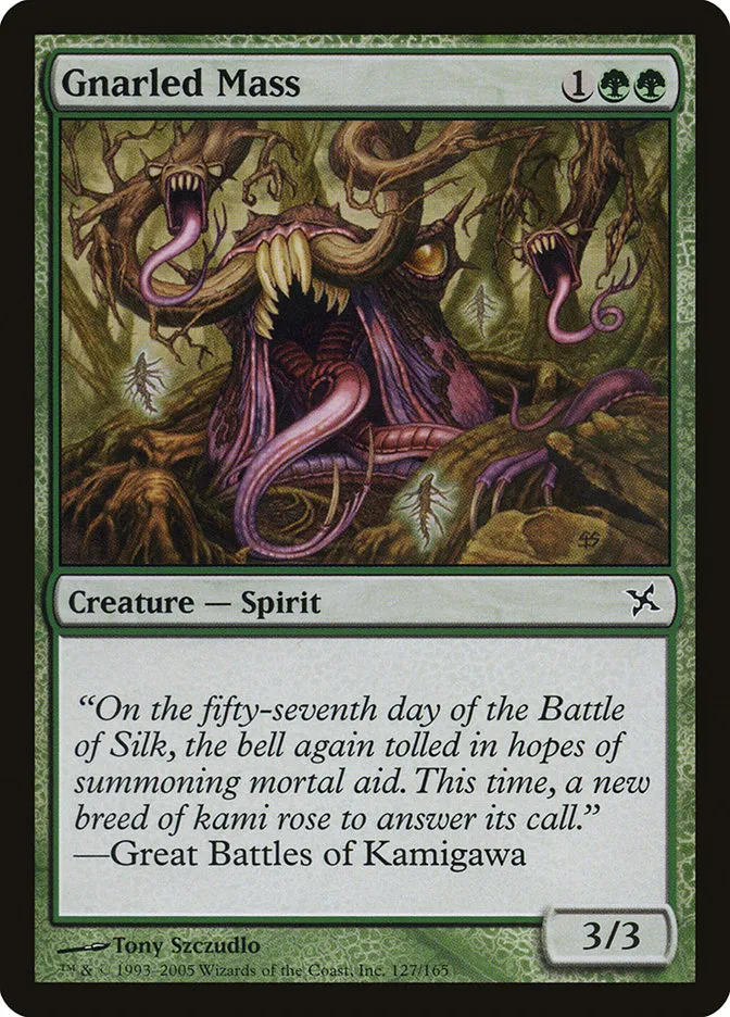 2005 Betrayers of Kamigawa Gnarled Mass common #127 unlisted card image