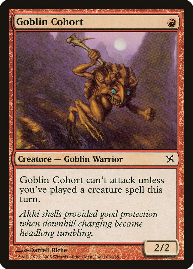 2005 Betrayers of Kamigawa Goblin Cohort common #106 unlisted card image