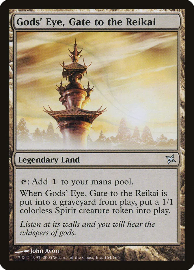 2005 Betrayers of Kamigawa Gods' Eye, Gate to the Reikai uncommon #164 unlisted card image
