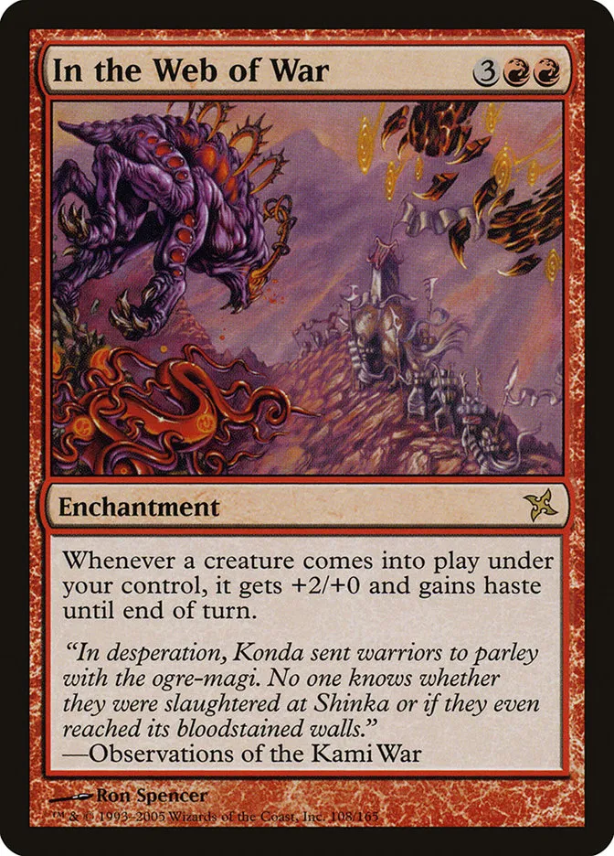 2005 Betrayers of Kamigawa In the Web of War rare #108 unlisted card image