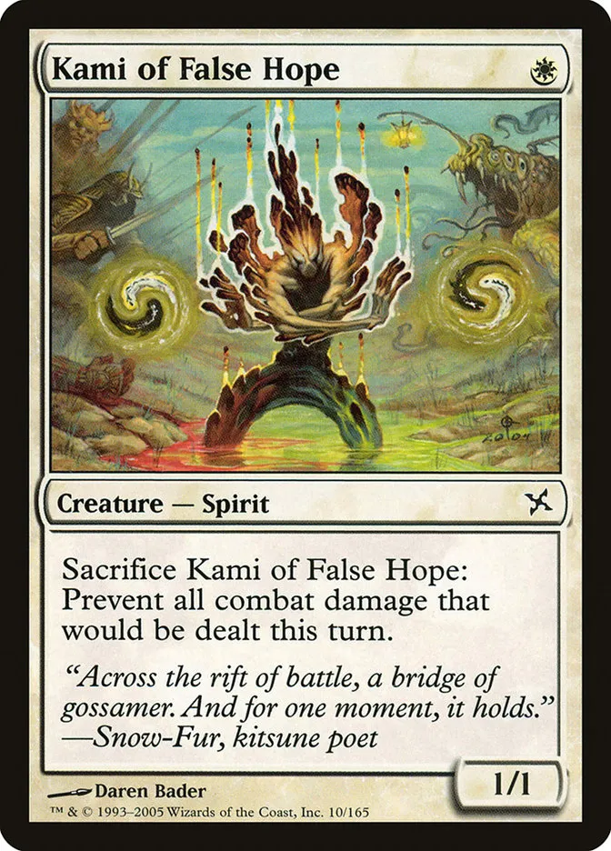 2005 Betrayers of Kamigawa Kami of False Hope common #10 unlisted card image