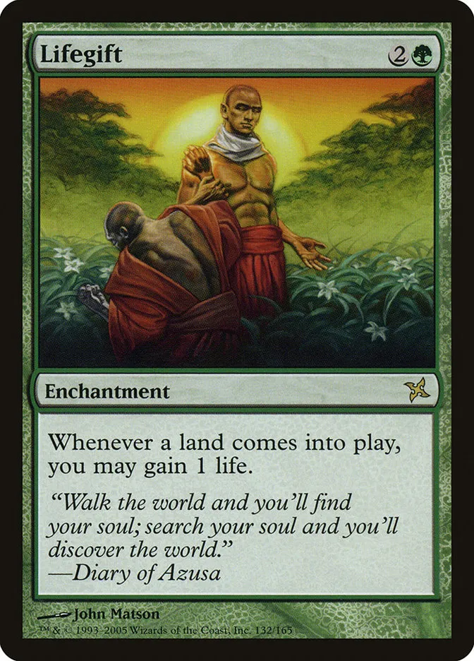 2005 Betrayers of Kamigawa Lifegift rare #132 unlisted card image