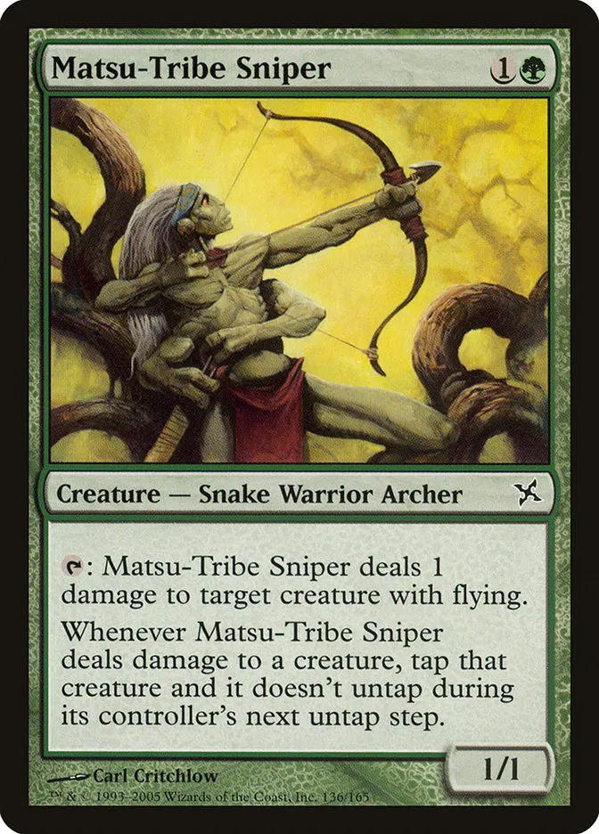 2005 Betrayers of Kamigawa Matsu-Tribe Sniper common #136 unlisted card image