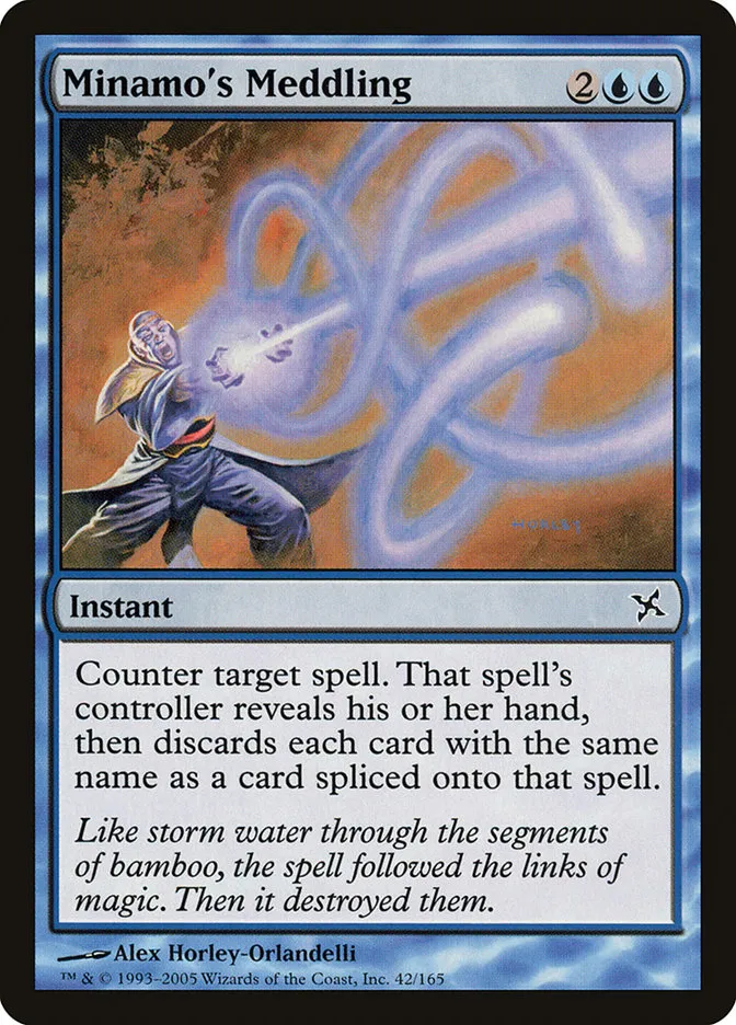 2005 Betrayers of Kamigawa Minamo's Meddling common #42 unlisted card image