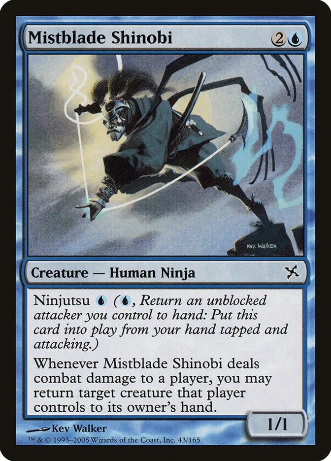 2005 Betrayers of Kamigawa Mistblade Shinobi common #43 unlisted card image