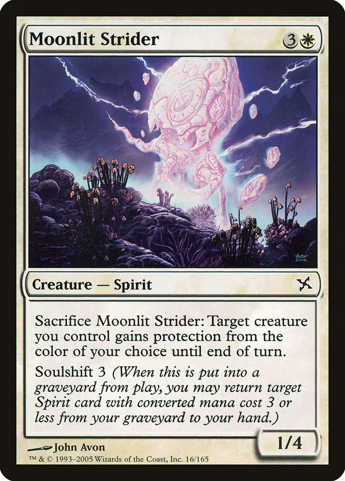 2005 Betrayers of Kamigawa Moonlit Strider common #16 unlisted card image