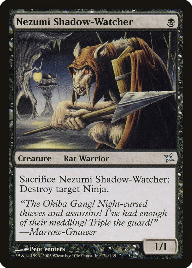 2005 Betrayers of Kamigawa Nezumi Shadow-Watcher uncommon #74 unlisted card image