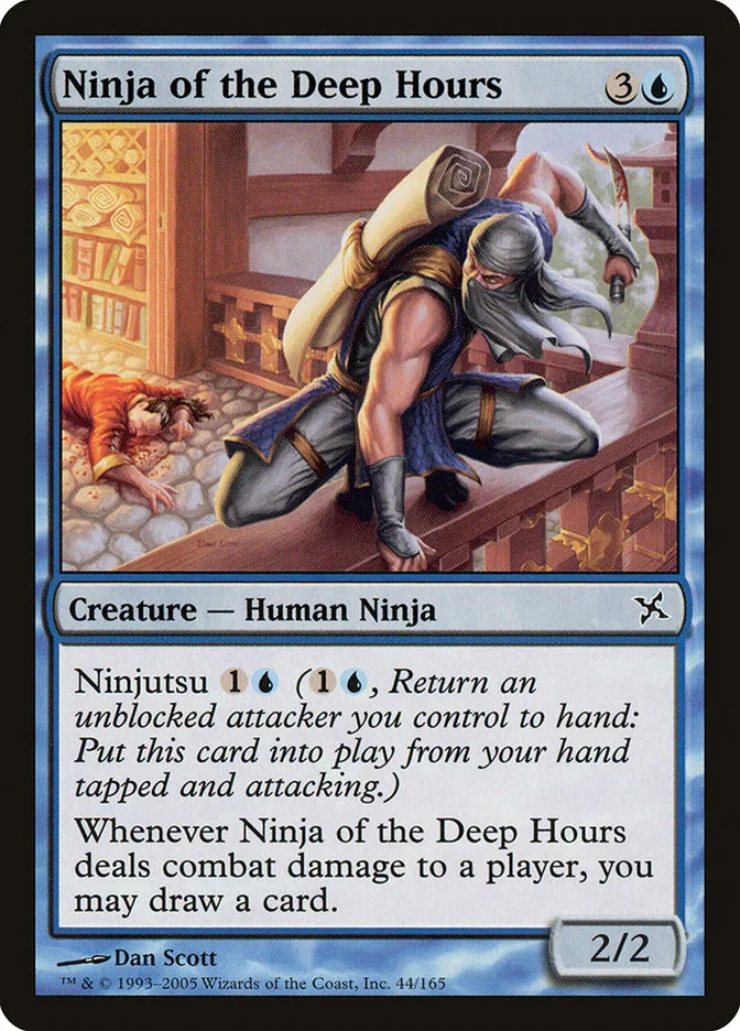 2005 Betrayers of Kamigawa Ninja of the Deep Hours common #44 unlisted card image
