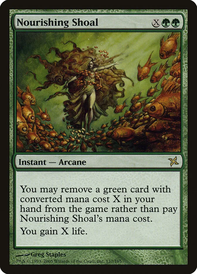 2005 Betrayers of Kamigawa Nourishing Shoal rare #137 unlisted card image