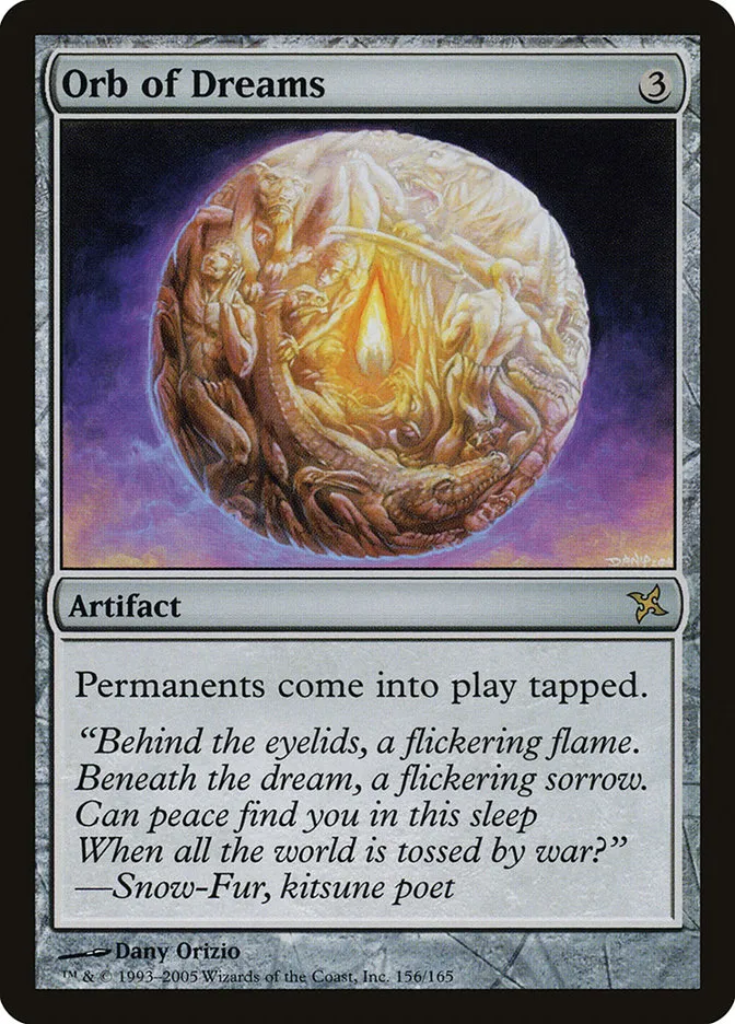 2005 Betrayers of Kamigawa Orb of Dreams rare #156 unlisted card image