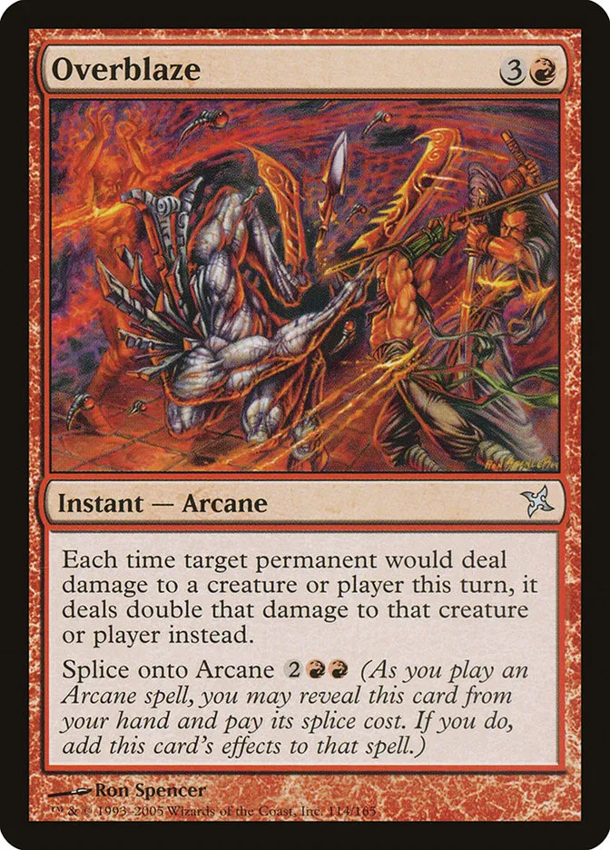 2005 Betrayers of Kamigawa Overblaze uncommon #114 unlisted card image