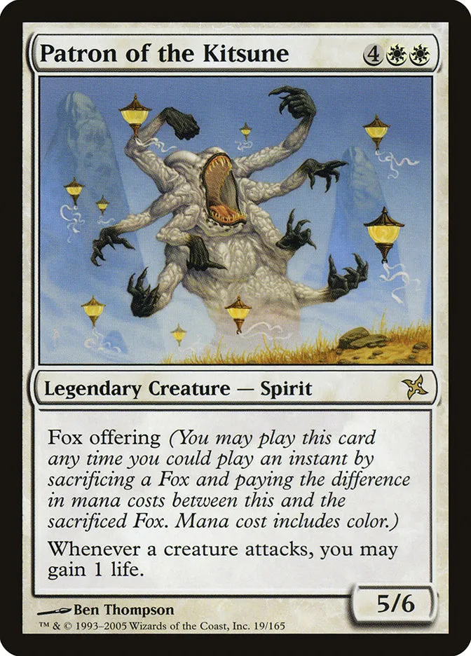 2005 Betrayers of Kamigawa Patron of the Kitsune rare #19 unlisted card image
