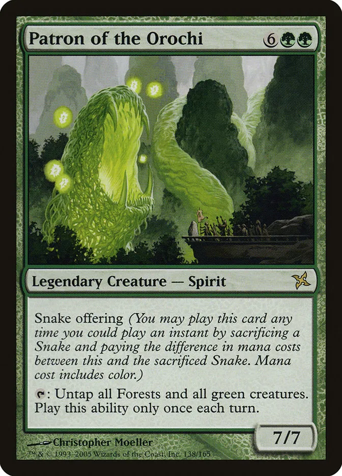 2005 Betrayers of Kamigawa Patron of the Orochi rare #138 unlisted card image