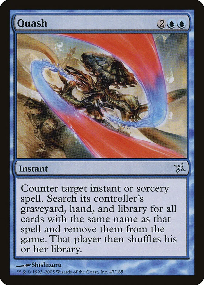 2005 Betrayers of Kamigawa Quash uncommon #47 unlisted card image