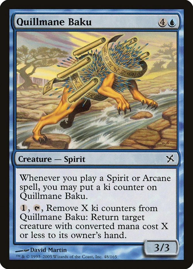 2005 Betrayers of Kamigawa Quillmane Baku common #48 unlisted card image
