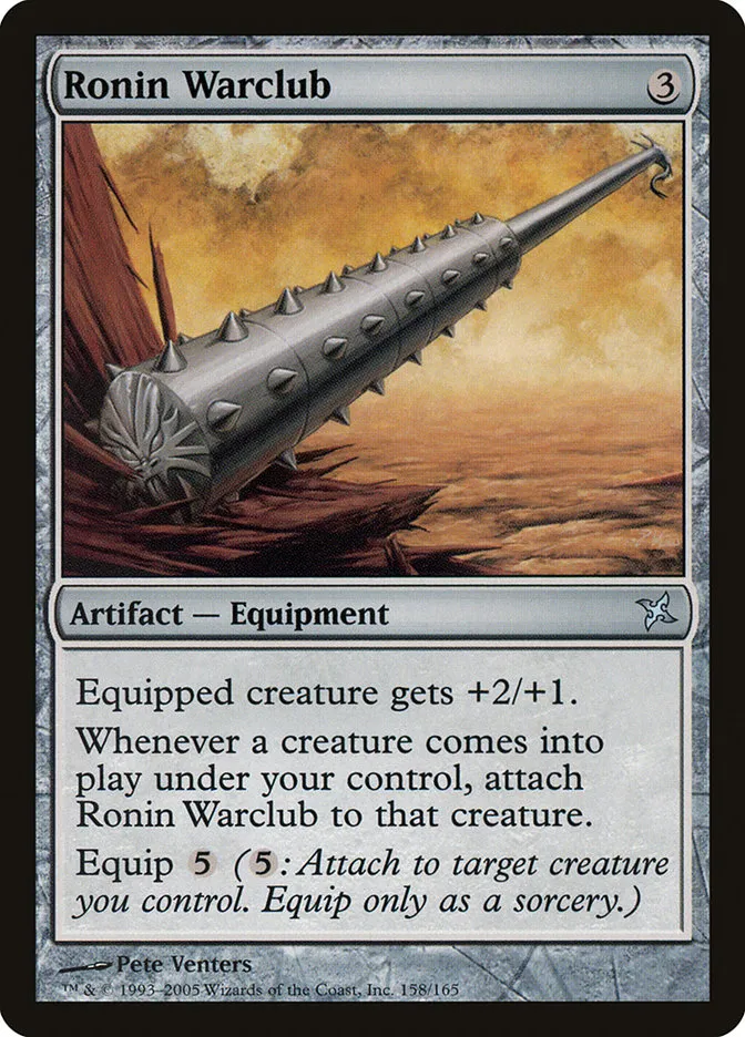 2005 Betrayers of Kamigawa Ronin Warclub uncommon #158 unlisted card image
