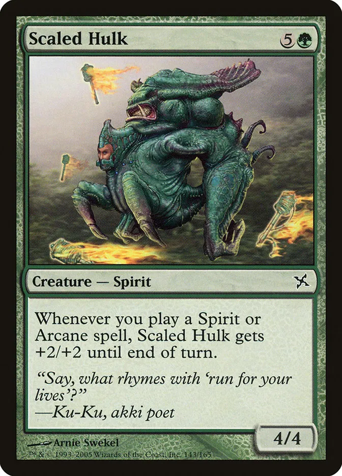 2005 Betrayers of Kamigawa Scaled Hulk common #143 unlisted card image