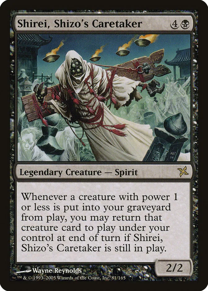 2005 Betrayers of Kamigawa Shirei, Shizo's Caretaker rare #81 unlisted card image