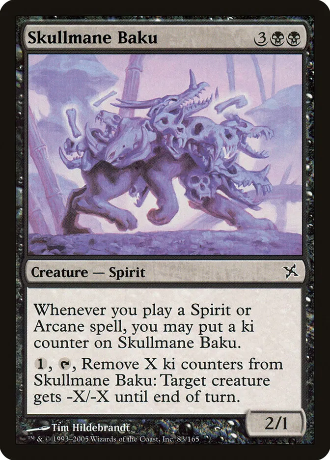 2005 Betrayers of Kamigawa Skullmane Baku common #83 unlisted card image