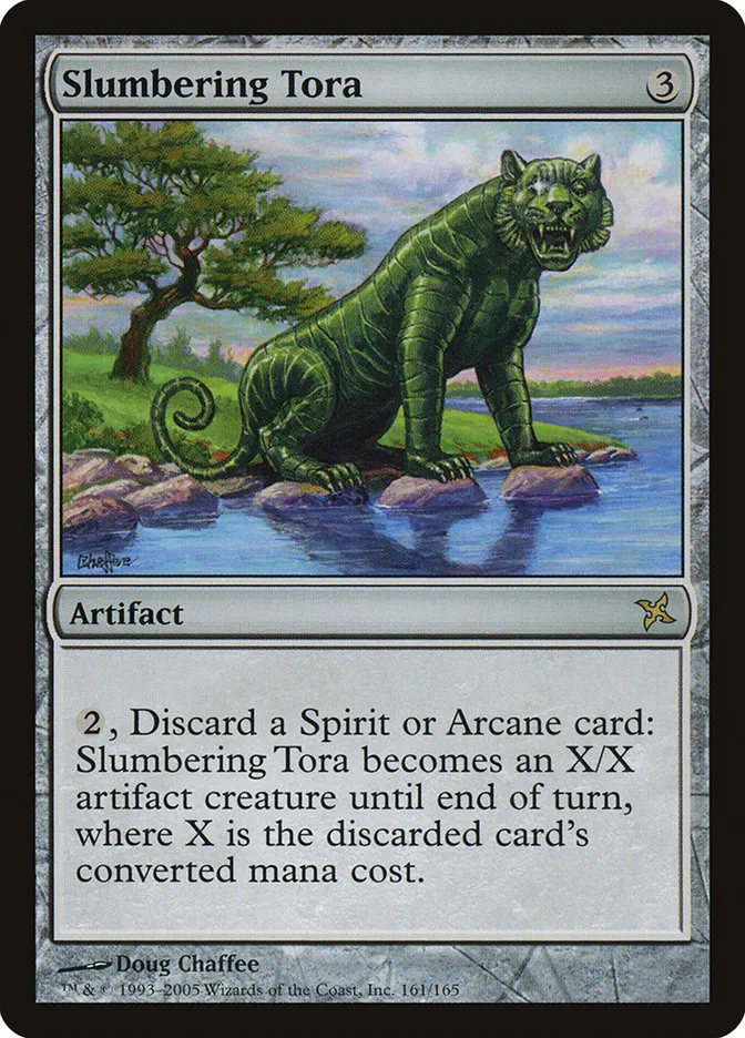 2005 Betrayers of Kamigawa Slumbering Tora rare #161 unlisted card image