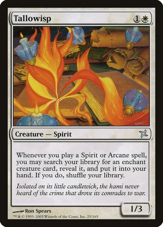 2005 Betrayers of Kamigawa Tallowisp uncommon #25 unlisted card image