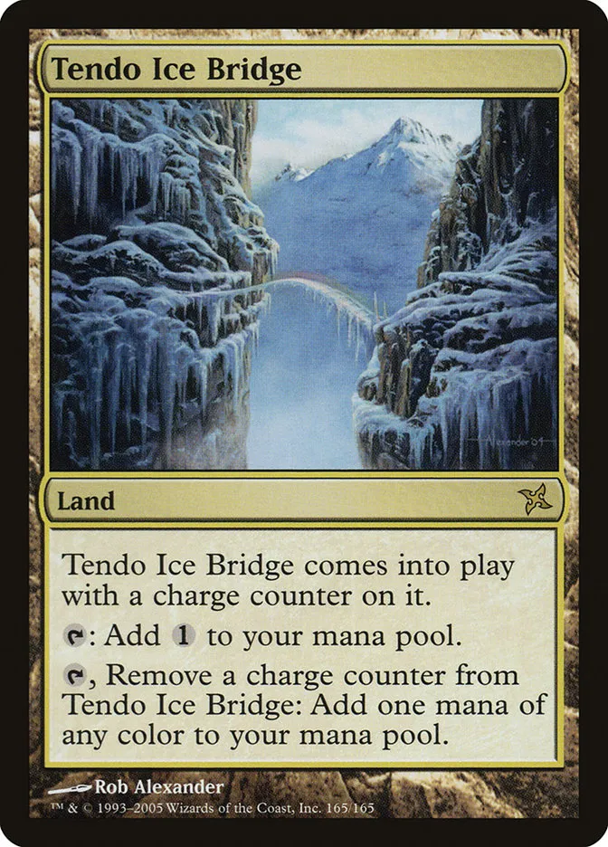 2005 Betrayers of Kamigawa Tendo Ice Bridge rare #165 unlisted card image