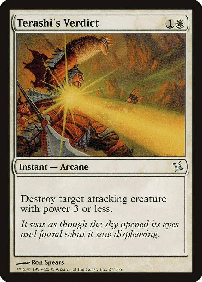 2005 Betrayers of Kamigawa Terashi's Verdict uncommon #27 unlisted card image