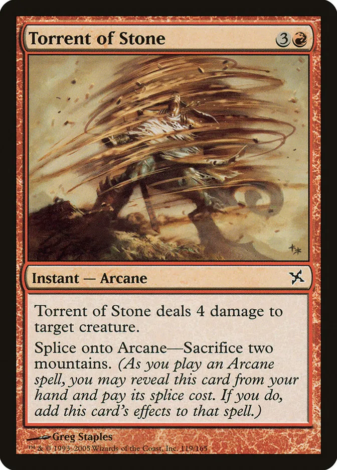 2005 Betrayers of Kamigawa Torrent of Stone common #119 unlisted card image