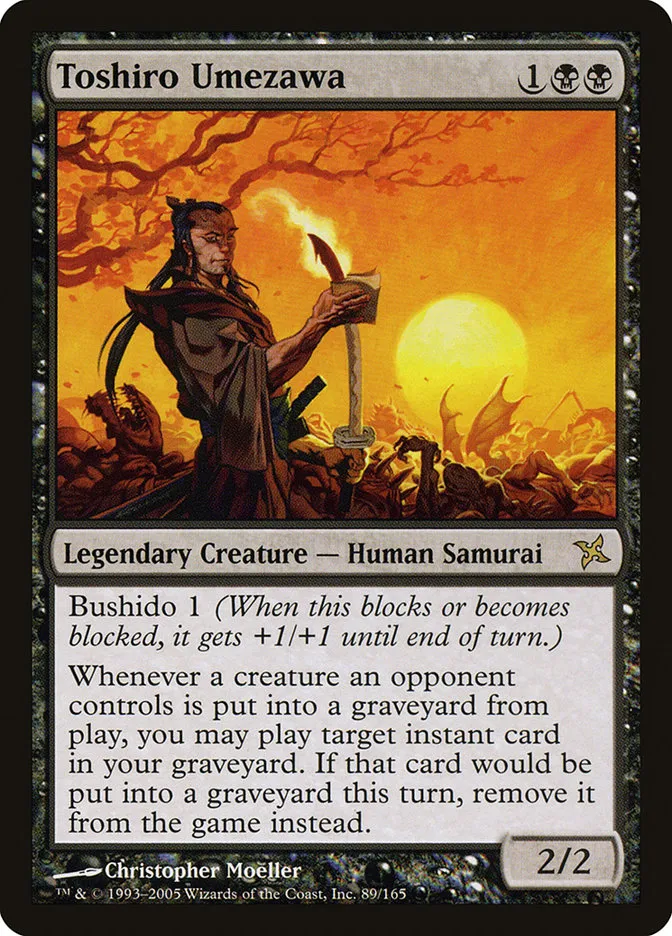 2005 Betrayers of Kamigawa Toshiro Umezawa rare #89 unlisted card image