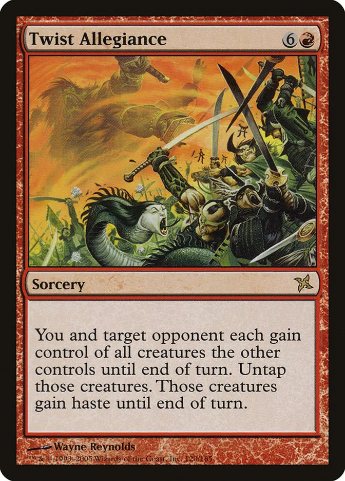 2005 Betrayers of Kamigawa Twist Allegiance rare #120 unlisted card image