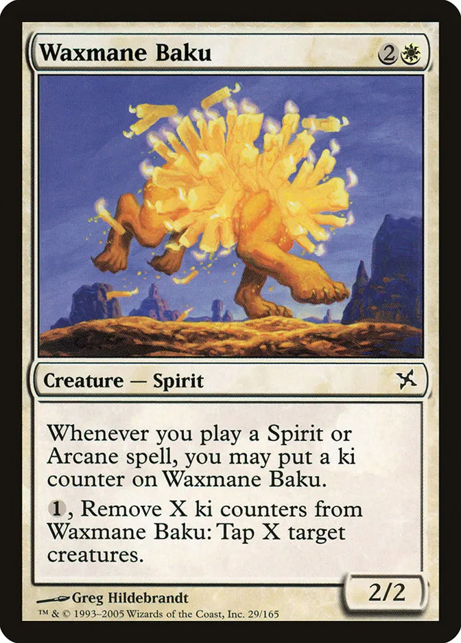 2005 Betrayers of Kamigawa Waxmane Baku common #29 unlisted card image