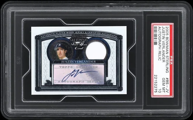 2005 Bomwan Sterling Autograph Relic Justin Verlander #BS-JV card image