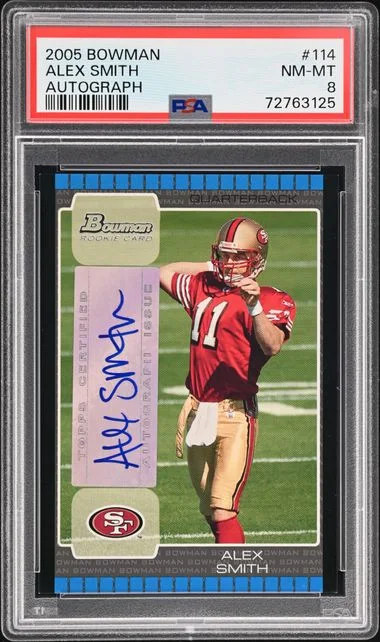 2005 Bowman Alex Smith Autograph #114 card image