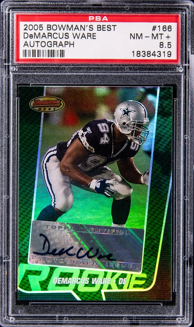 2005 Bowman Best Demarcus Ware Autograph #166 card image