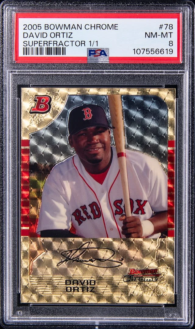 2005 Bowman Chrome David Ortiz SuperFractor #78 card image