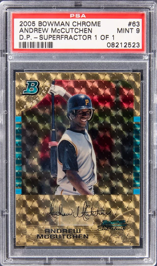 2005 Bowman Chrome Draft Andrew McCutchen Picks SuperFractor #BDP63 card image