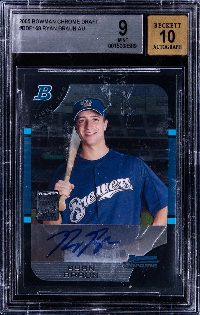 2005 Bowman Chrome Draft Ryan Braun #BDP168 card image
