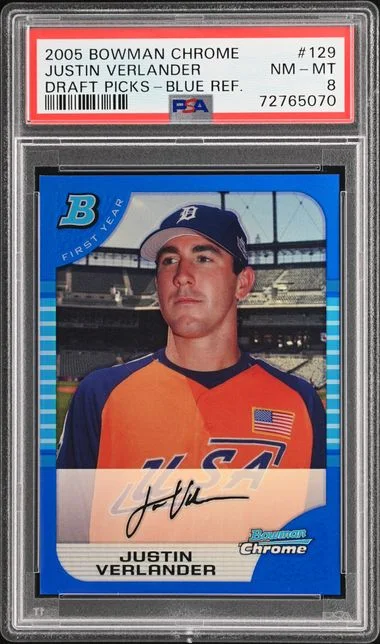 2005 Bowman Chrome Justin Verlander Picks #129 card image