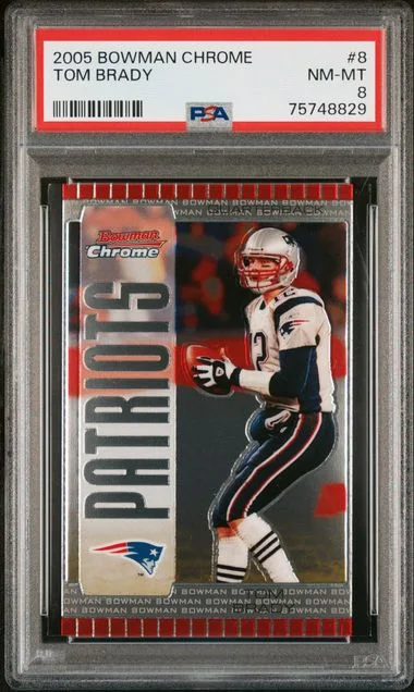 2005 Bowman Chrome Tom Brady #8 card image