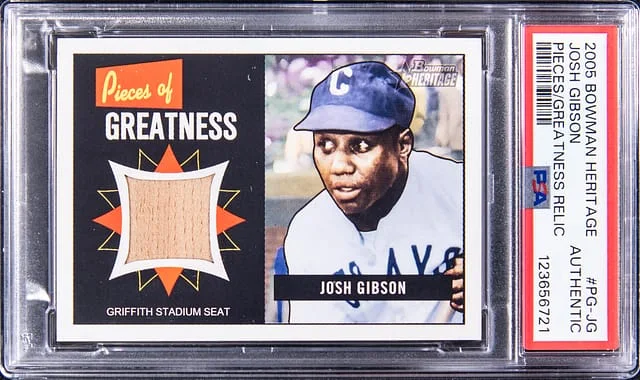 2005 Bowman Josh Gibson Heritage Pieces of Greatness Relic #PG-JG card image