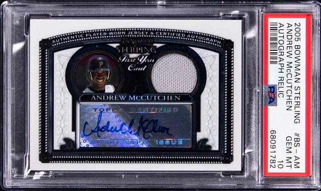 2005 Bowman Sterling Andrew McCutchen Autograph Relic #BS-AM card image