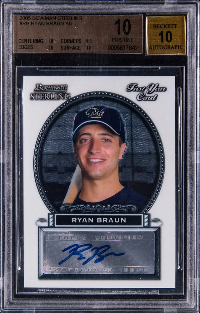 2005 Bowman Sterling Ryan Braun Autograph #BS-RB card image