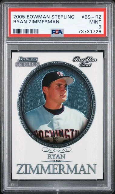 2005 Bowman Sterling Ryan Zimmerman #BS-RZ card image