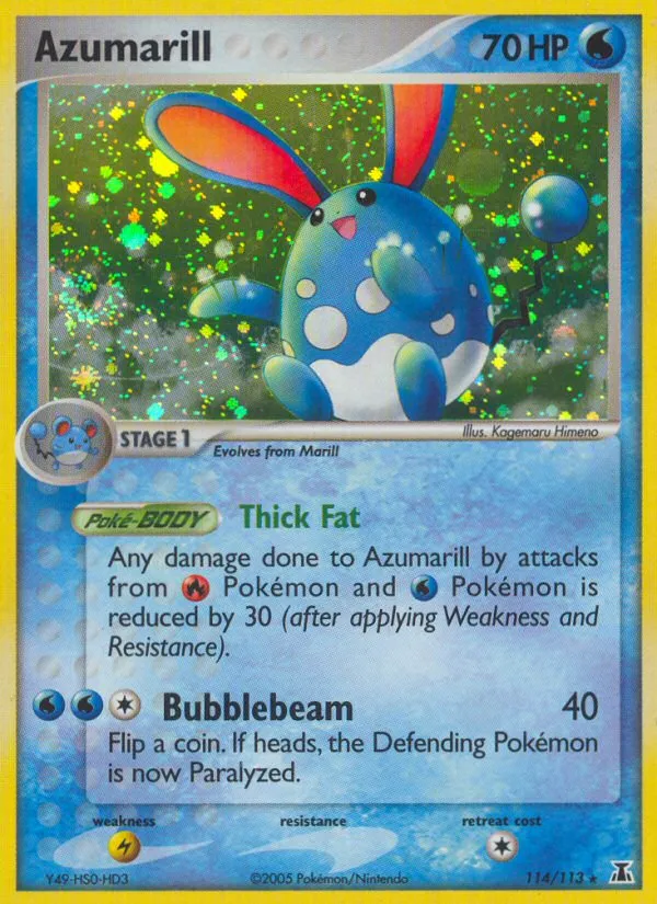2005 Delta Species Azumarill #114/113 Rare Secret card image
