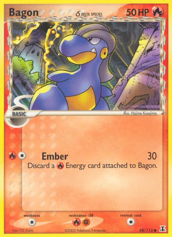 2005 Delta Species Bagon δ #058/113 Common card image
