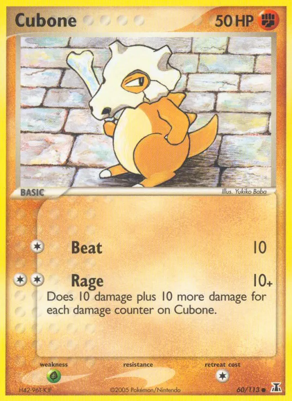 2005 Delta Species Cubone #060/113 Common card image