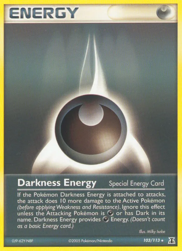 2005 Delta Species Darkness Energy #103/113 Rare card image