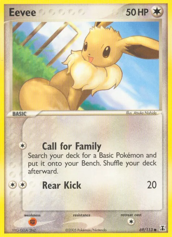 2005 Delta Species Eevee #069/113 Common card image