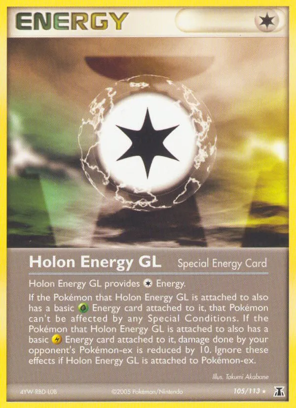 2005 Delta Species Holon Energy GL #105/113 Rare card image