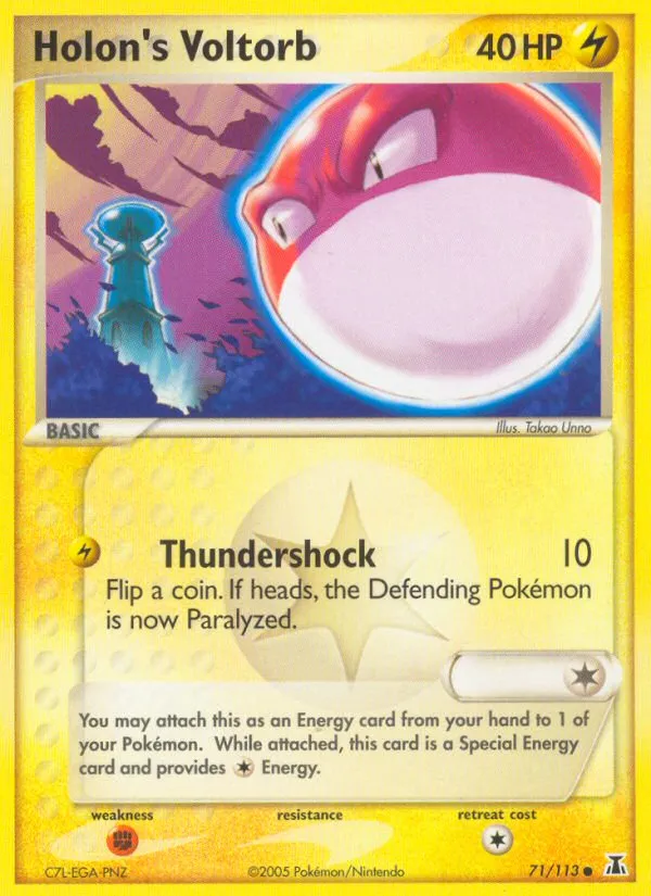 2005 Delta Species Holon's Voltorb Common #071/113 Common card image